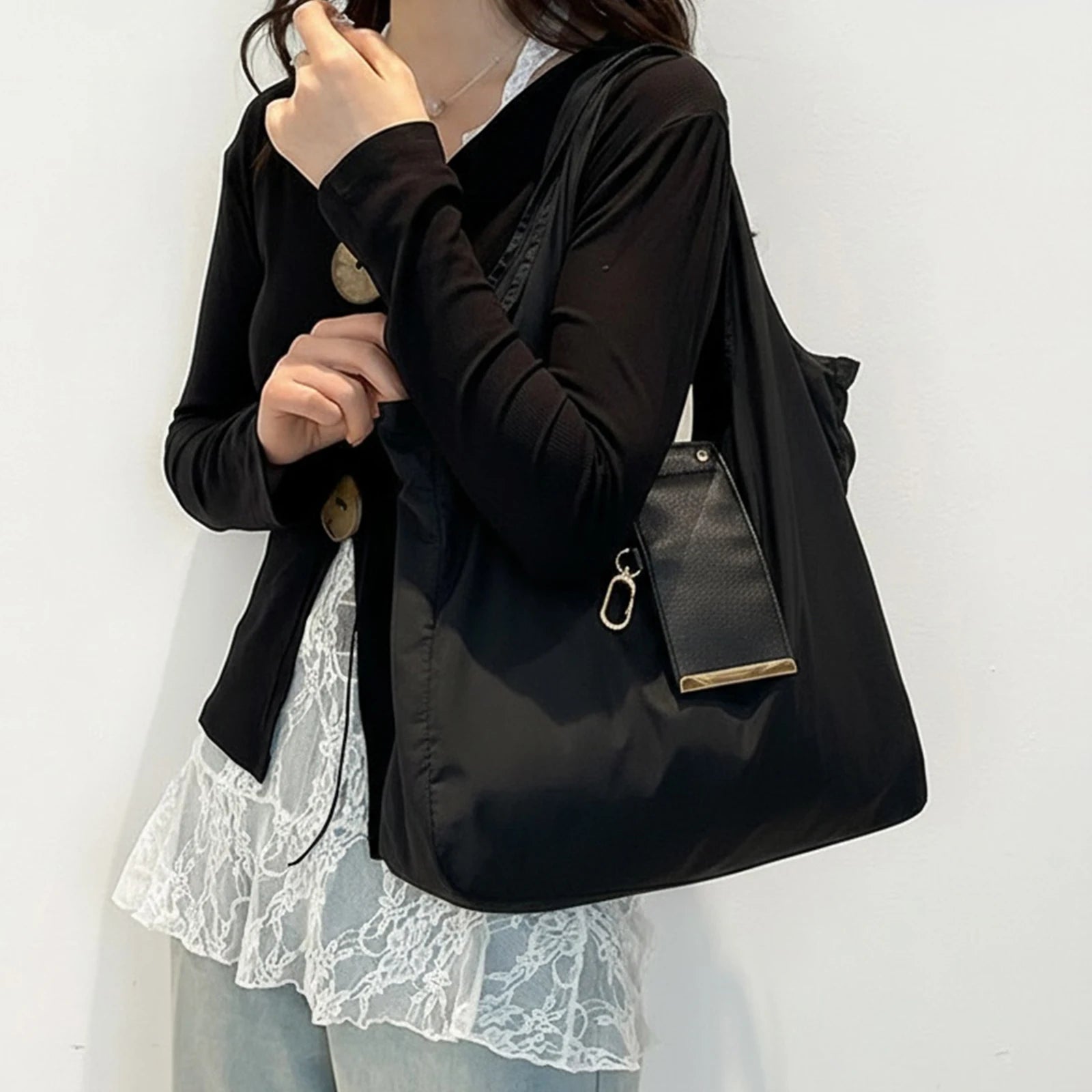 Mini Keychain Foldable Tote Bag